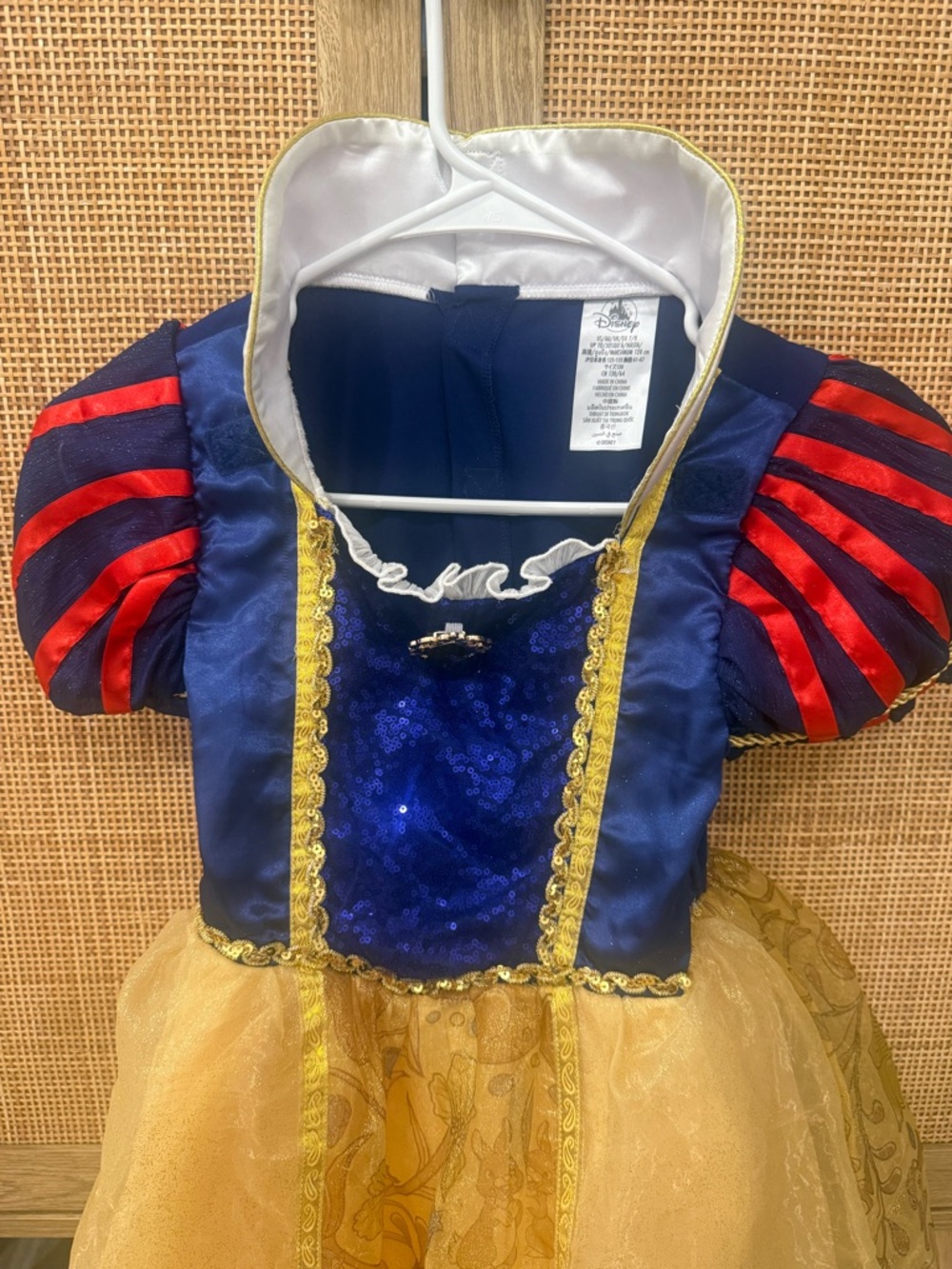 Disney Classic Snow White Costume in Blue, Red & Gold
